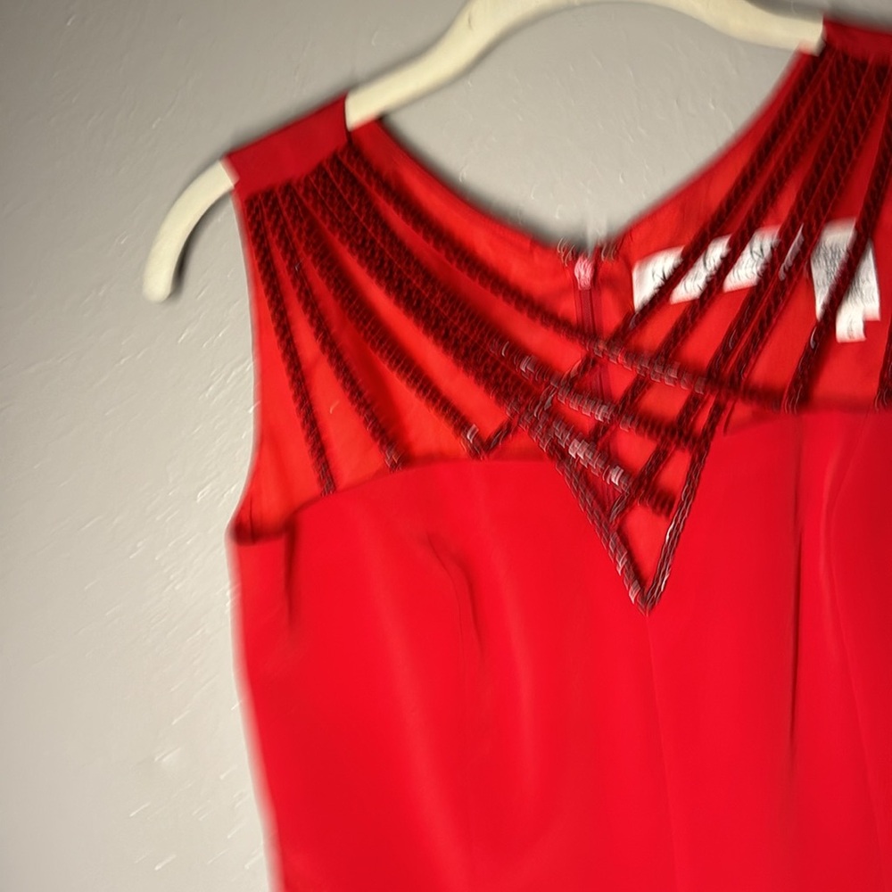 Niteline red semiformal homecoming holiday cocktail party dress - Picture 6 of 8